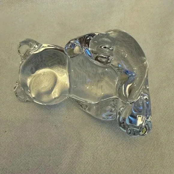 Princess House Crystal Glass Bear Figurine Paper Weight Decoration Germany VTG - Picture 10 of 10